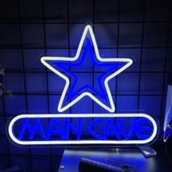 DALLAS COWBOY STAR MAN CAVE NEON LED SIGN - Picture 1 of 4